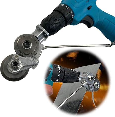 cordless drill sheet metal cutter|power drill metal cutter attachment.